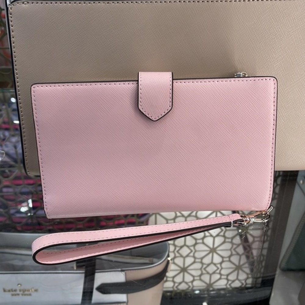 Kate Spade Staci Phone Wallet Wristlet Chalk Pink - Picture 15 of 16